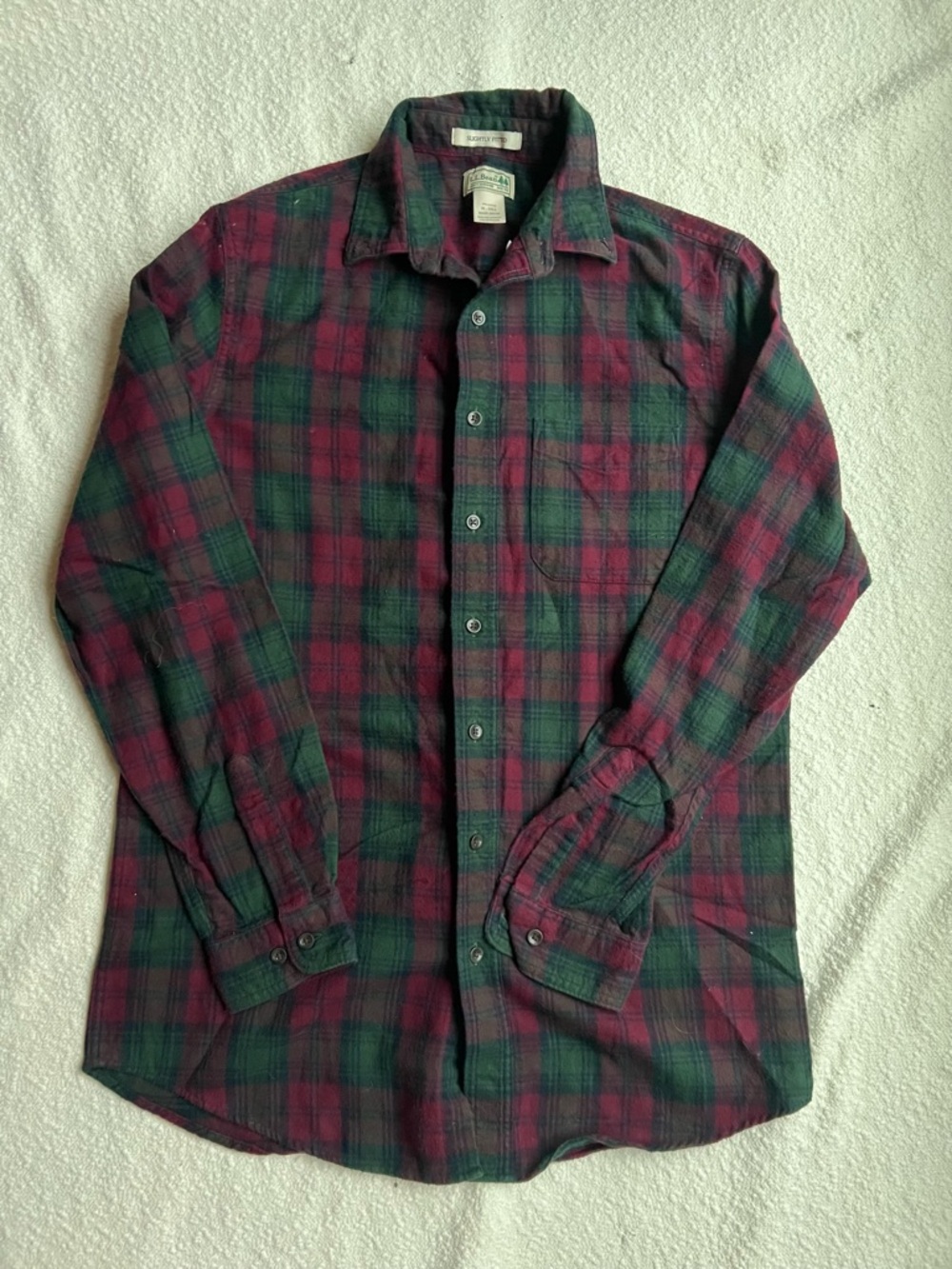 L. Bean Scotch Plaid Flannel Shirt | Slightly Fitted | M-Tall